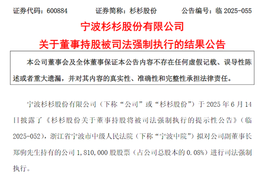 高忆配资 杉杉创始人离世，长子全部持股被强执！亲儿子被后妈踢出局？