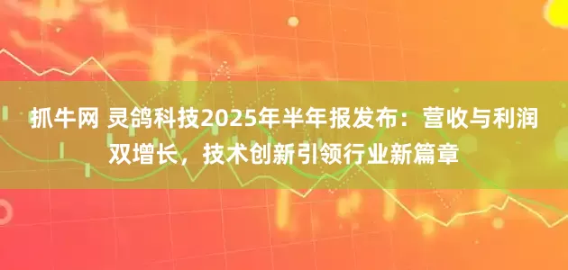 抓牛网 灵鸽科技2025年半年报发布：营收与利润双增长，技术创新引领行业新篇章